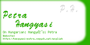 petra hangyasi business card